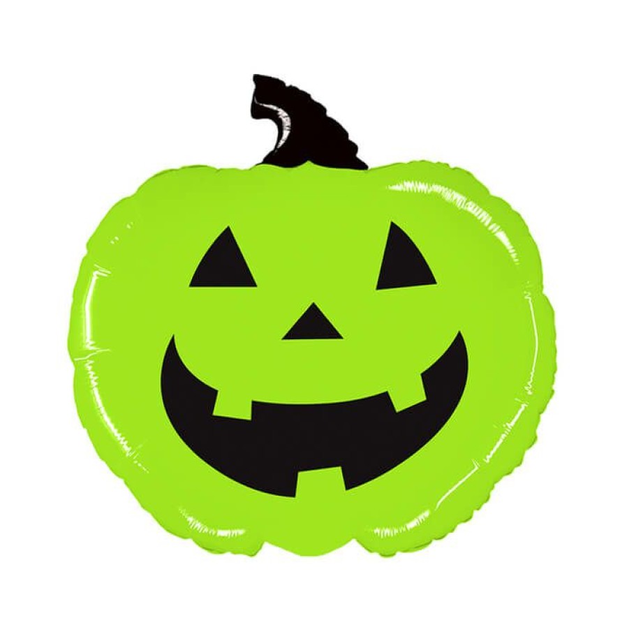 Halloween * | Burton + Burton Party Mighty Bright Green Pumpkin Foil Balloon 28