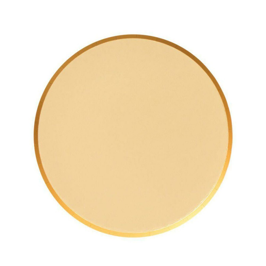 Christmas * | Oh Happy Day Gold Paper Plates 7