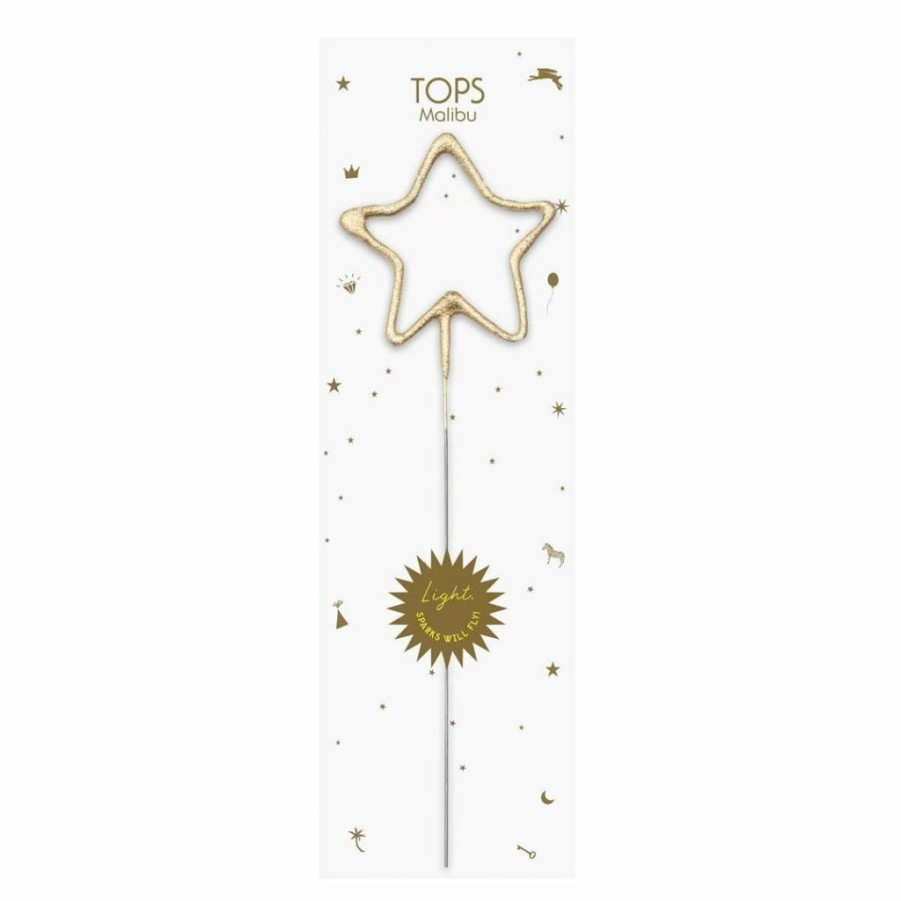 Christmas * | Tops Malibu Party Big Golden Star Sparkler Wand 8