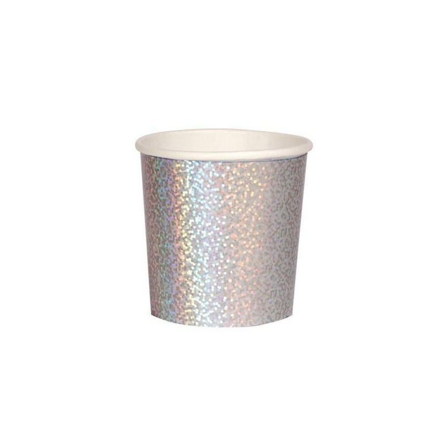 Christmas * | Meri Meri Party Silver Sparkle Tumbler Cups