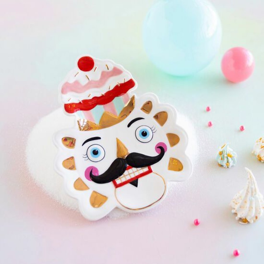 Christmas * | Glitterville Studios Colonel Cupcake Plate