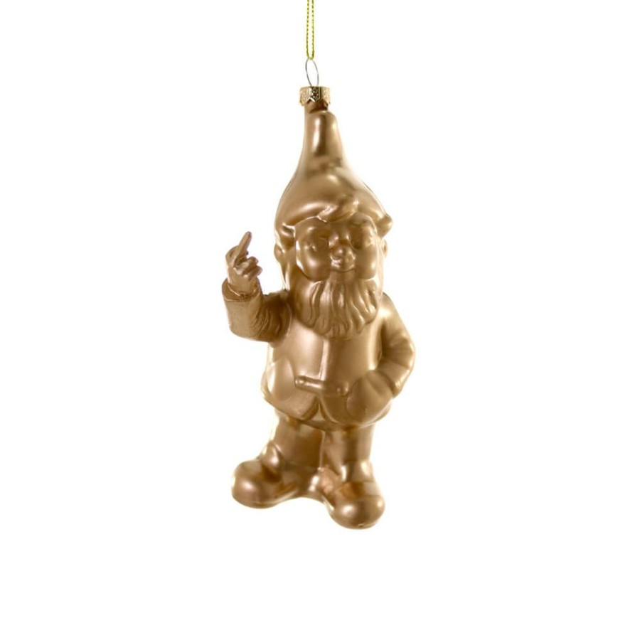 Christmas * | Cody Foster & Co. Gold Naughty Gnome Ornament 5.5 Christmas