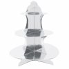 Christmas * | Bubblegum Market Shiny Metallic Silver Cupcake Stand