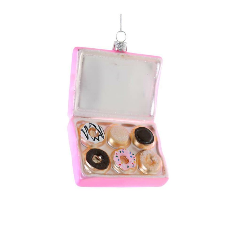 Christmas * | Cody Foster & Co. Pink Box Of Donuts Ornament 2.75